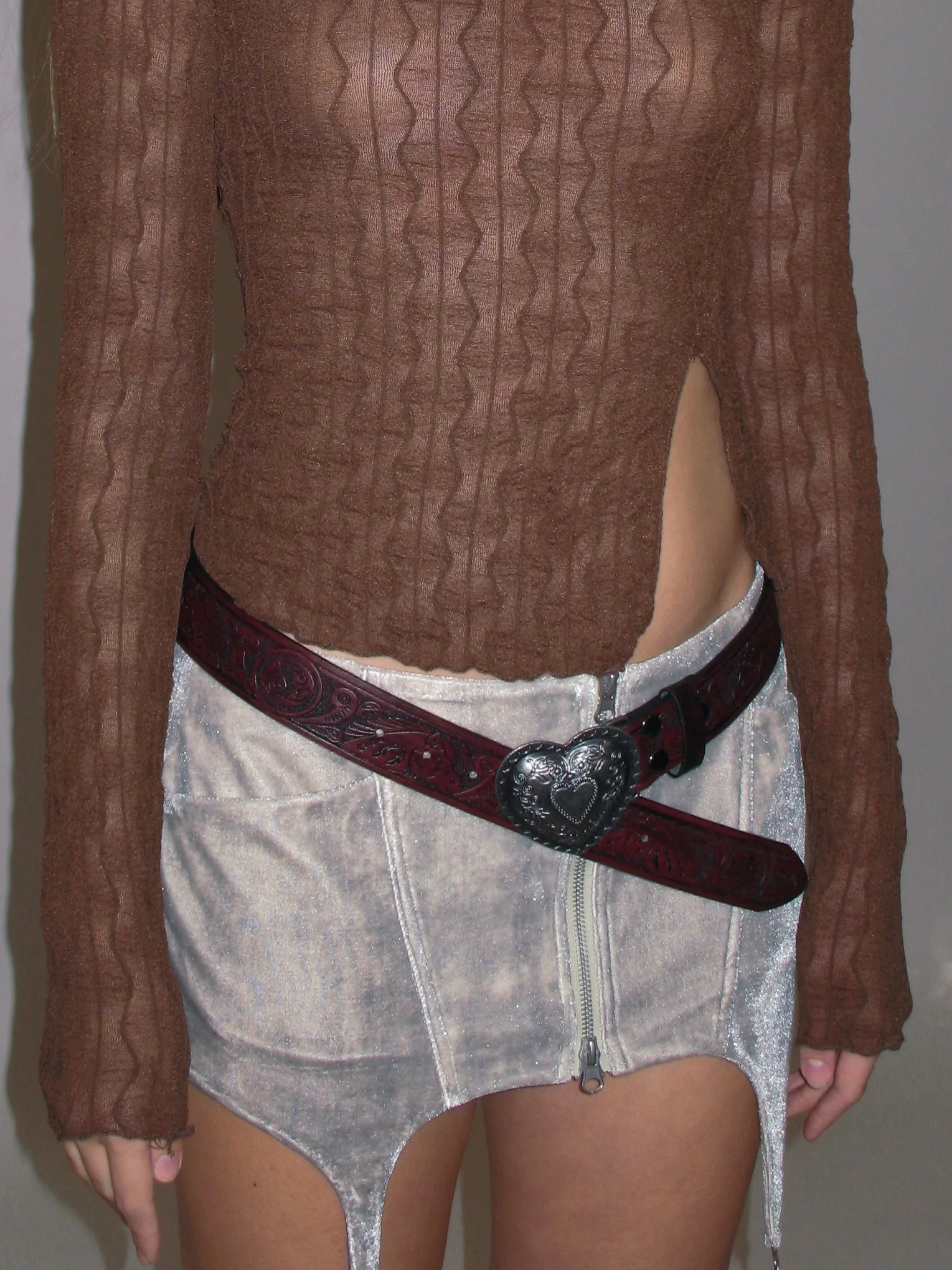 Wine Red Love Heart Belt - Image 3