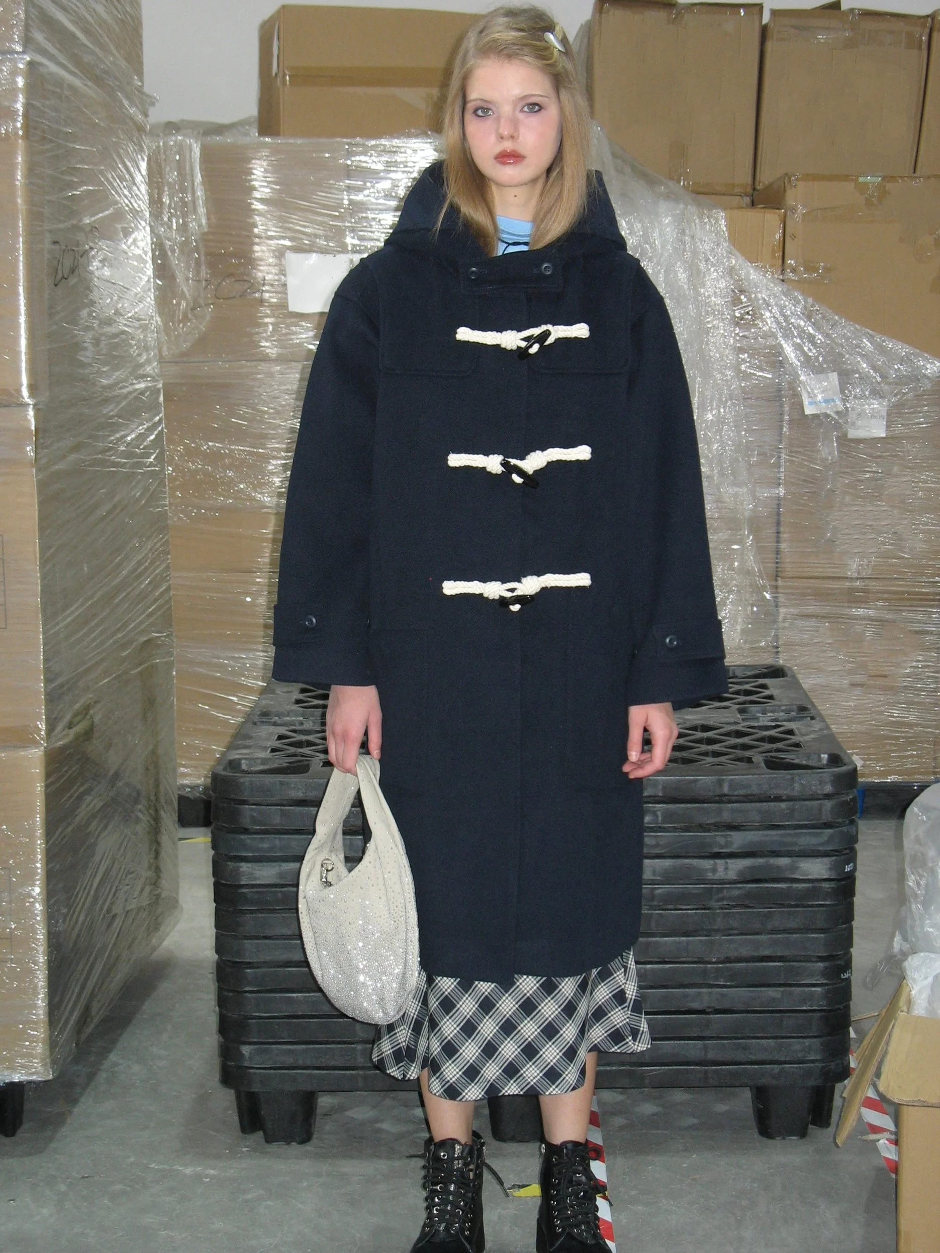 Navy Blue Duffle Coat - Image 5